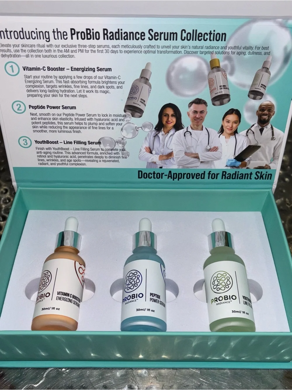 Probio Radiance 3-Stage Lifting & Tightening Anti-Aging Regimen - White
